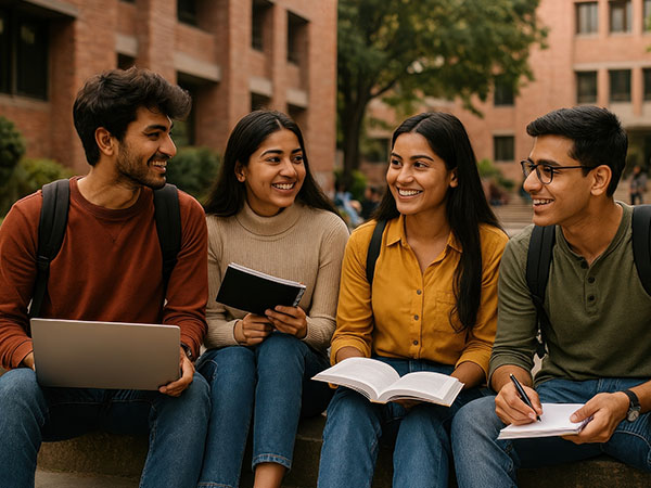 Students participating in cultural fest at Sri Harshini